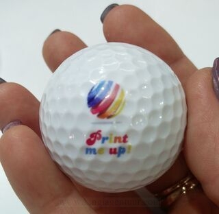 Golf ball with print